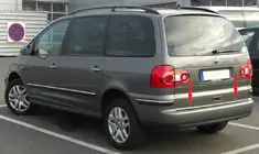 Seat Alhambra 1996-2010 Listwa bagażnika stal nierdzewna zdjęcia 1