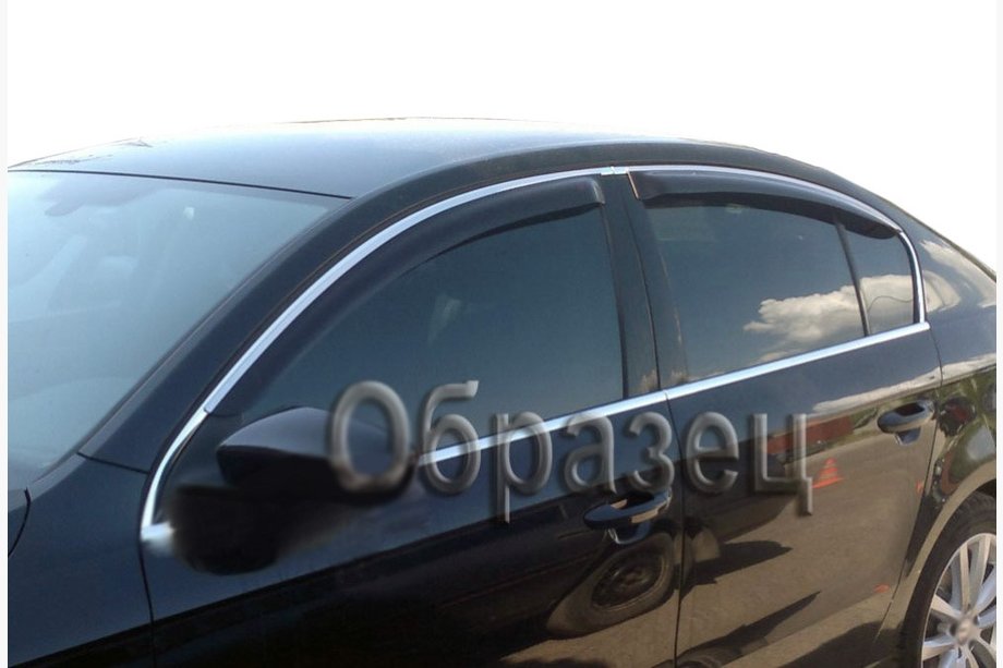 Volkswagen Touareg 2010-2018 Chromowane owiewki szyb (4 szt, SIM) Image