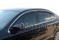 Volkswagen Touareg 2010-2018 Chromowane owiewki szyb (4 szt, SIM) zdjęcia 1