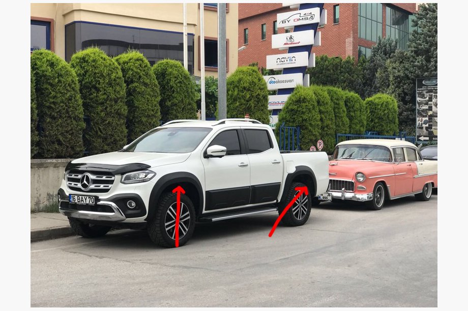 Mercedes X class 2017-2020 Poszerzenia nadkoli (do lakierowania) Zdjęcia 1
