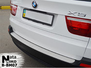 BMW X5 E70 2007-2013 Nakładka na tylny zderzak NataNika (stal nierdzewna) zdjęcia 1