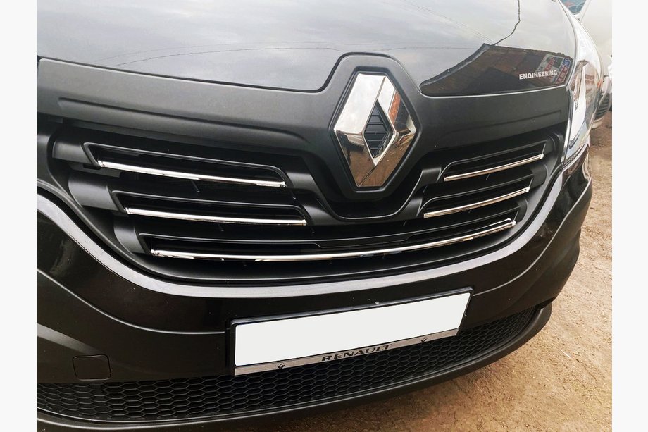 Renault Trafic 2015- Chromowane nakładki na grill 2015-2019 (5 szt., stal nierdzewna) OmsaLine - Włoska Stal Nierdzewna Image