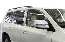 Lexus LX570/450d 2008-2022 Kompletne listwy okien i słupków stal nierdzewna zdjęcia 15