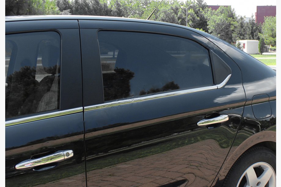 Peugeot 301 2012- Obramowanie Szyb Stal Nierdzewna 6 szt, Carmos (z wycięciem) Zdjęcia 6