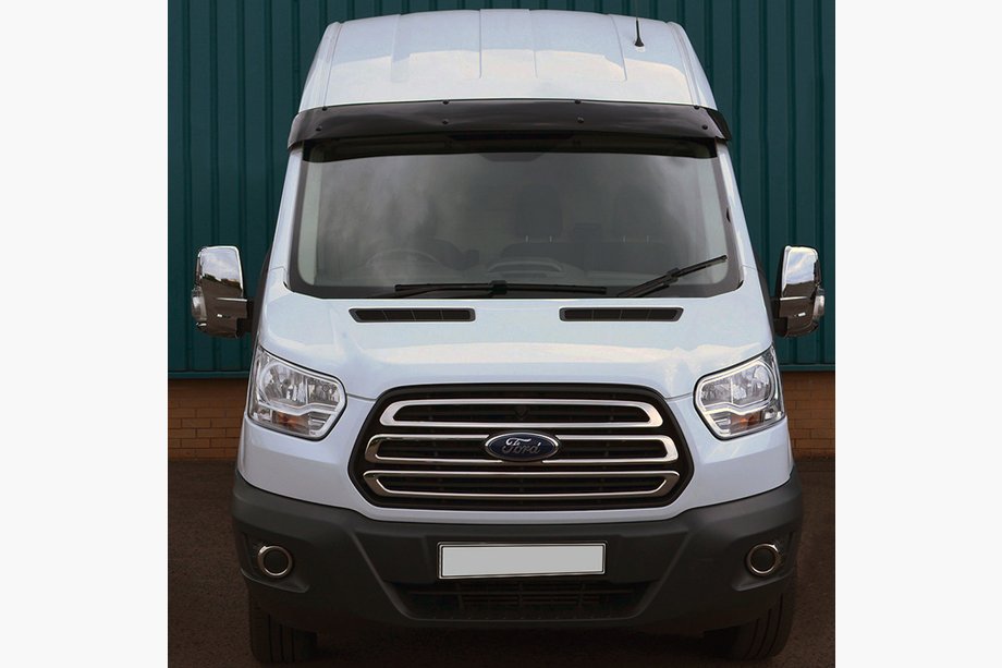 Ford Transit 2014- Daszek na szybę przednią (czarny połysk, 5mm) Image