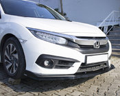 Honda Civic Sedan X 2016-2021 Lotka przedniego zderzaka V1 (czarna) zdjęcia 1