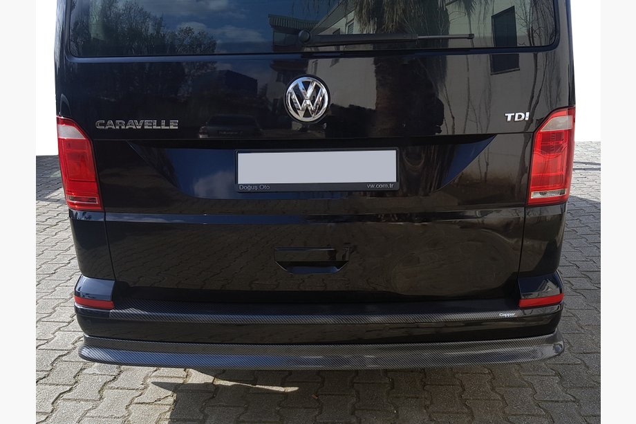 Volkswagen T6 2015-2024 Tylny spoiler nakładka w stylu karbonu (ABS) Image