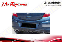 Opel Corsa D 2007-2014 Nakładka na dyfuzor tylny (ABS, Czarna) zdjęcia 1