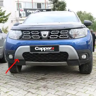Nakładka górna na przedni zderzak (ABS, szara) zdjęcia 1