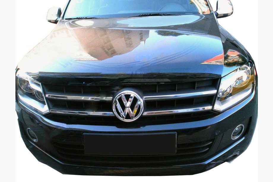 Volkswagen Amarok 2010-2022 Nakładki na grill chromowane 2010-2016 (wąskie listwy, 4 szt, stal nierdzewna) Carmos - Turecka Stal Nierdzewna Image