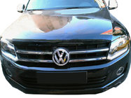 Volkswagen Amarok 2010-2022 Nakładki na grill chromowane 2010-2016 (wąskie listwy, 4 szt, stal nierdzewna) Carmos - Turecka Stal Nierdzewna zdjęcia 1