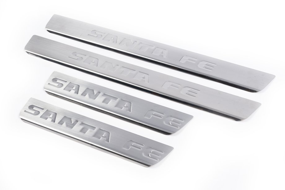 Hyundai Santa Fe 2 2006-2012 Nakładki progowe ze stali nierdzewnej Carmos V1 (4 szt.) Image