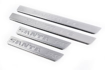 Hyundai Santa Fe 2 2006-2012 Nakładki progowe ze stali nierdzewnej Carmos V1 (4 szt.) zdjęcia 1