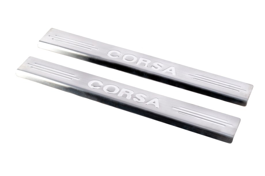 Opel Corsa C 2000-2006 Nakładki progowe Carmos V2 (2 szt, stal nierdzewna) Image