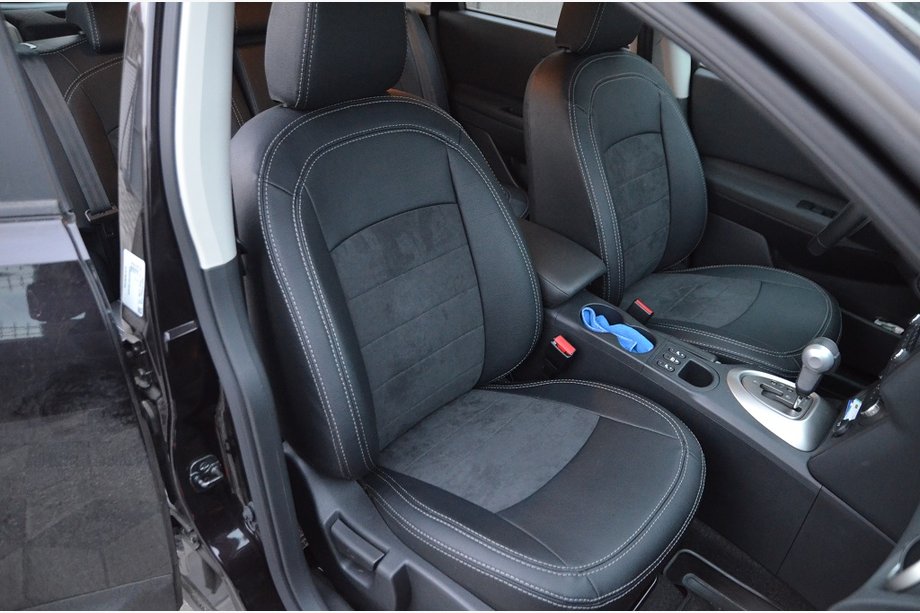 Nissan Qashqai 2007-2010 Pokrowce Samochodowe SoyuzAuto Skórzany Styl Zdjęcia 2