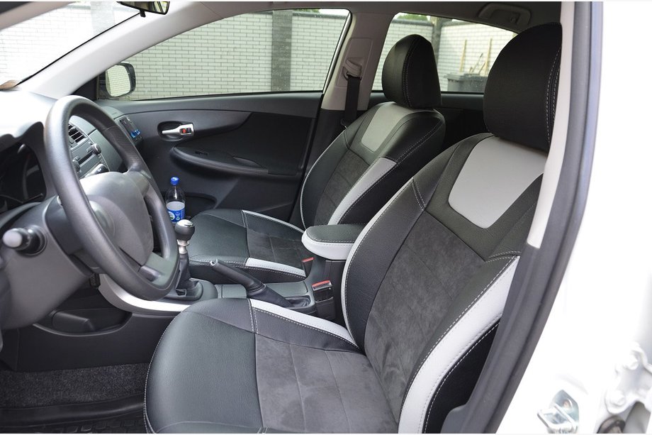 Toyota Corolla 2007-2013 Oryginalne pokrowce na fotele SoyuzAuto Leather Style Image