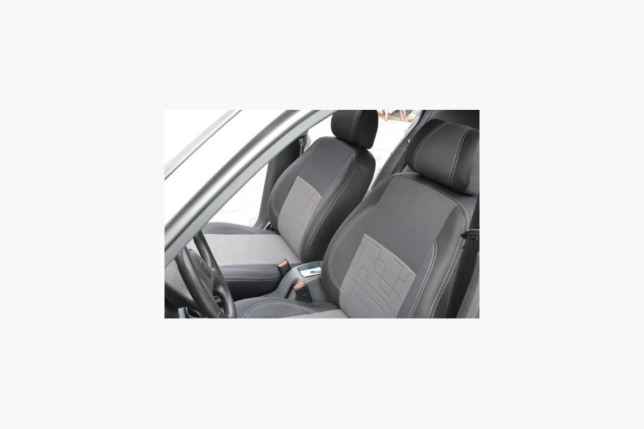 Daewoo Lanos 1998-2017 Pokrowce Samochodowe (Skóra Ekologiczna+Tkanina, Premium) Image