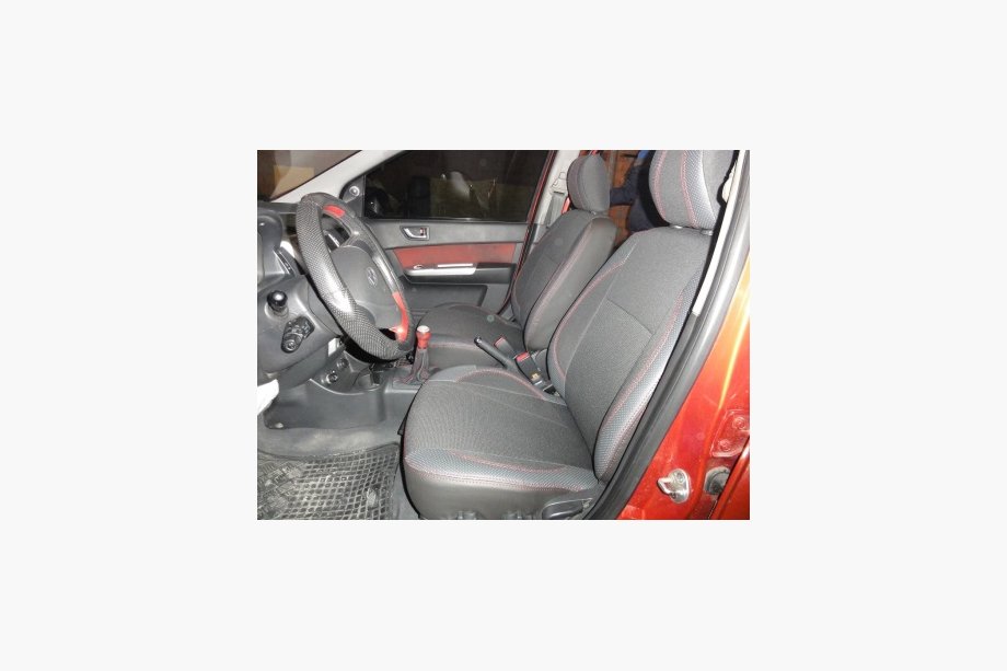 Hyundai Getz 2002- Pokrowce Samochodowe (Skóra Syntetyczna+Tkanina) Image