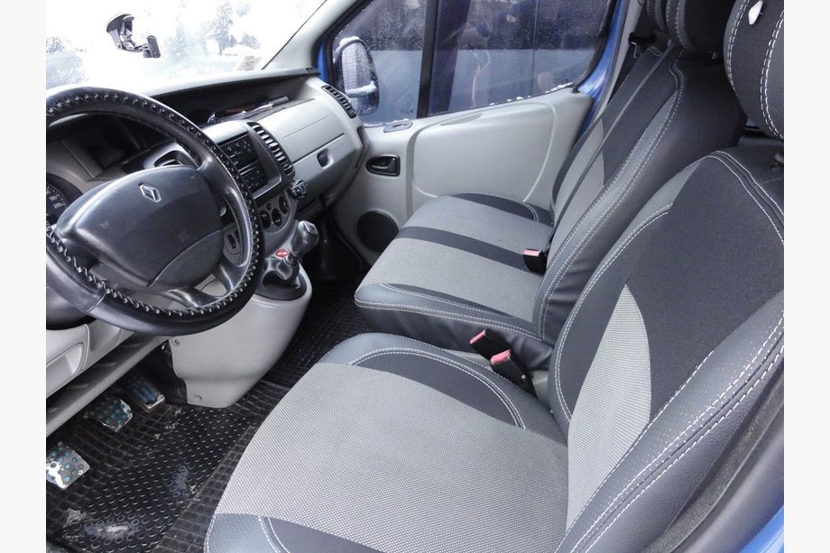 Nissan Primastar 2002-2014 Pokrowce Samochodowe (Skaj i Tkanina, Premium) Przednie fotele 1+1 Image