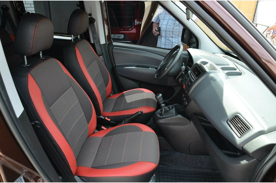 Fiat Doblo II 2010-2022 Pokrowce Samochodowe Premium (kombinowane, pełne wnętrze) Image