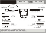 Chevrolet Lacetti 2003-2024 Nakładki na deskę rozdzielczą Sedan (Hartman) Carbon zdjęcia 1