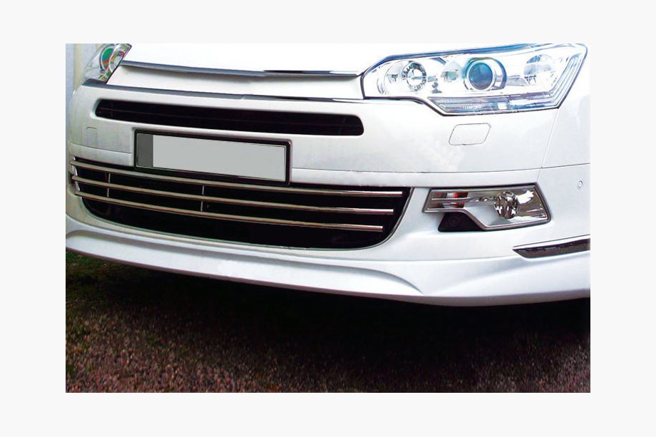 Citroen C-5 2008-2017 Wkłady do kratki zderzaka (5 szt, stal nierdzewna) Image