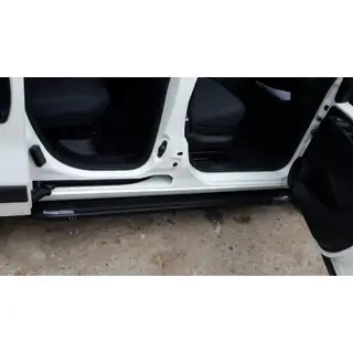 Progi Boczné Rainbow Black (2 szt, Profil Aluminiowy) Citroen Nemo 2007-2017 zdjęcia 4
