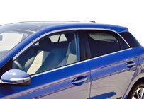 Hyundai I-20 2014-2020 Kompletne listwy ram okien (10 szt, stal nierdzewna) zdjęcia 1