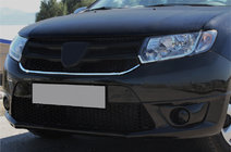 Renault Sandero 2013-2022 Nakładki na grill ze stali nierdzewnej zdjęcia 1