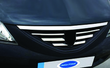 Dacia Logan MCV 2004-2014 Nakładki na przedni grill ze stali nierdzewnej zdjęcia 1