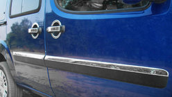 Fiat Doblo I 2005-2010 Listwy Drzwiowe Wąski Model (4 szt, Stal Nierdzewna) OmsaLine - Włoska Stal Nierdzewna zdjęcia 1