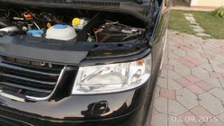 Volkswagen T5 Multivan 2003–2010 Brewki na reflektory (2 szt., plastik, czarne) Czarny Mat zdjęcia 2