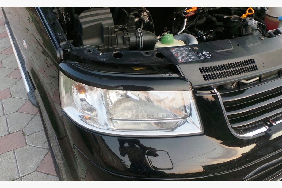 Volkswagen T5 Transporter 2003-2010 Brewki na reflektory (2 szt, czarne) Czarny Mat Image