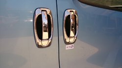 Fiat Doblo II 2010-2022 Nakładki i obwódki na klamki chromowane (8 szt., stal nierdzewna) Carmos - Turecka Stal Nierdzewna zdjęcia 4