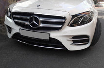 Mercedes E-class W213 2016-2023 Boczne nakładki ze stali nierdzewnej na przedni zderzak 2016-2019 zdjęcia 2