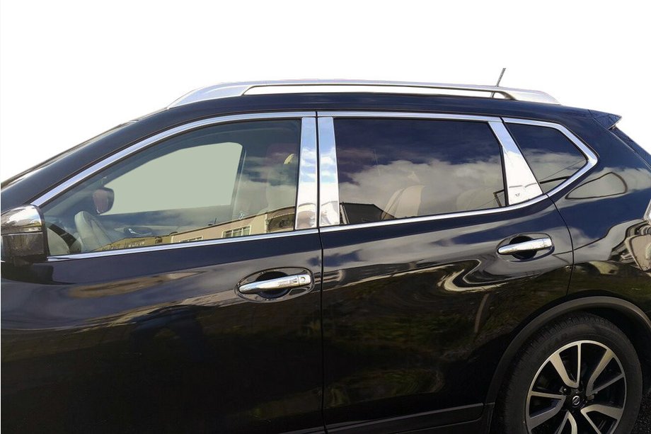 Nissan X-trail T32/Rogue 2014-2021 Nakładki na słupki chromowane (stal nierdzewna) Image