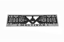 Volkswagen T5 Multivan 2003–2010 Ramka tablicy rejestracyjnej chrom Multivan (1 szt, stal nierdzewna) zdjęcia 2