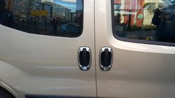 Opel Combo 2012-2018 Chromowane Nakładki Wokół Klamek (4 szt, Stal Nierdzewna) Carmos - Turecka Stal Nierdzewna zdjęcia 10