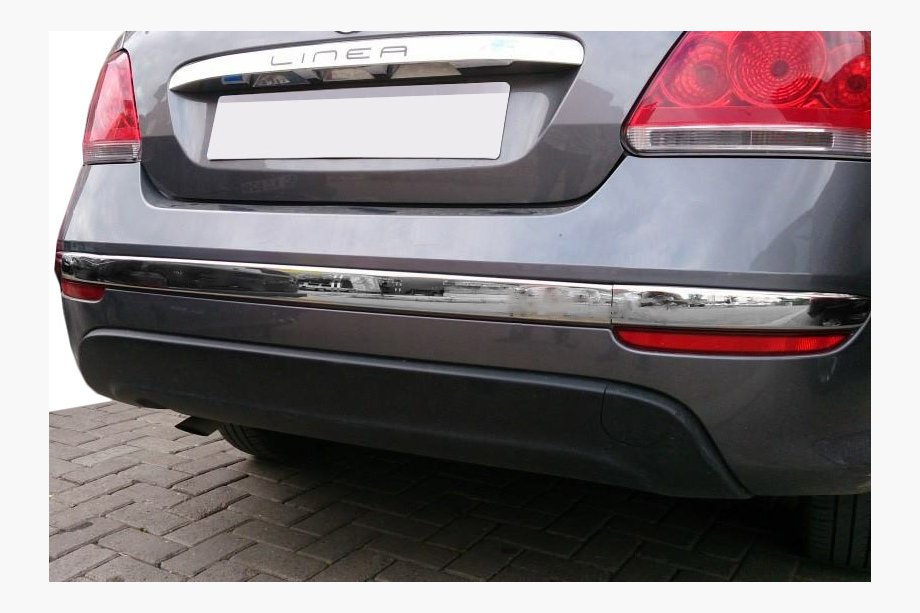 Fiat Linea 2006-2018 Nakładki na tylny zderzak (2012↗, stal nierdzewna, 3 szt) Image