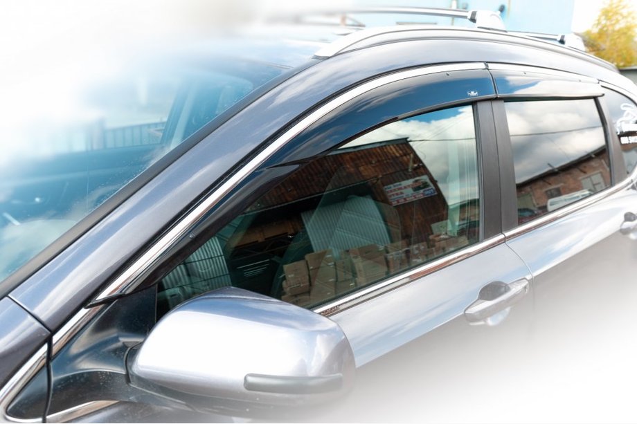 Honda CRV 2017-2022 Deflektory szyb z listwą chromowaną (4 szt, HIC) Image
