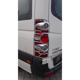 Chromowane Nakladki na Lampy Tylne (2 szt, plastik) Volkswagen Crafter 2006-2016 zdjęcia 2