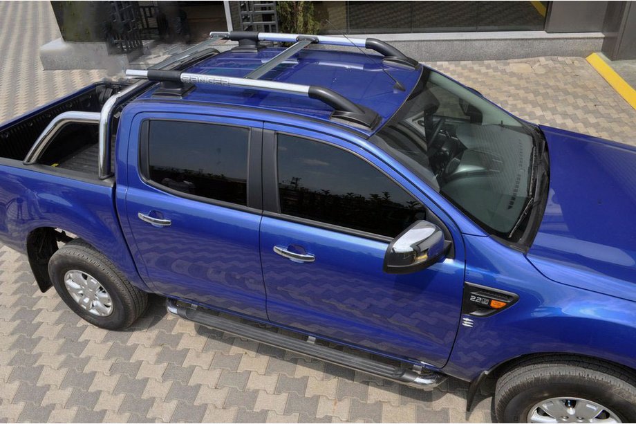 Ford Ranger 2011–2022 Relingi dachowe z poprzeczkami (2 szt) Image