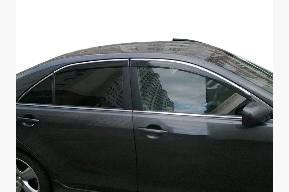 Toyota Camry 2006-2011 Deflektory szyb z listwą chromowaną (4 szt, SIM) Image
