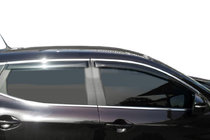 Nissan Qashqai 2014-2021 Deflektory szyb z listwą chromowaną (4 szt, Libao) zdjęcia 1