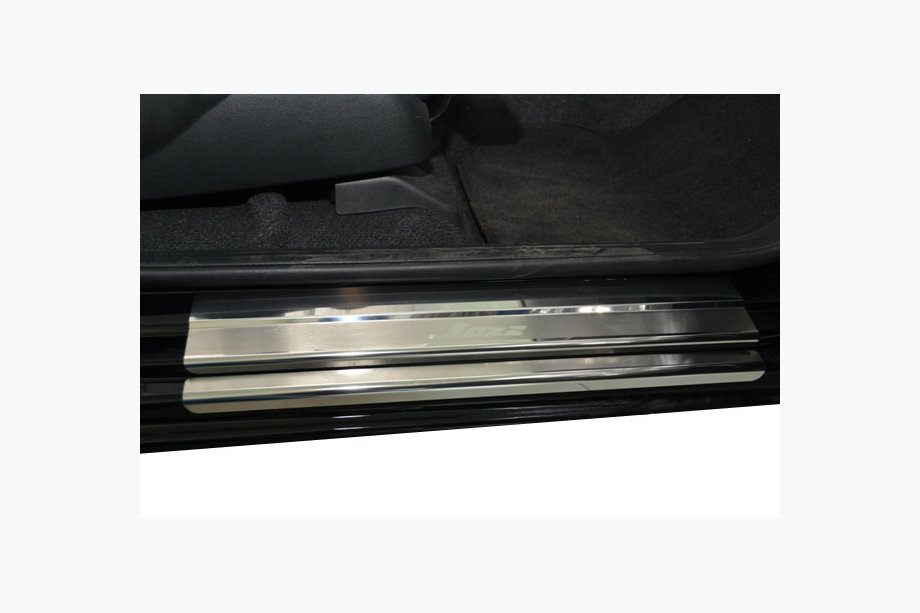 Honda FIT/Jazz 2009-2013 Nakładki progowe Natanika Premium ze stali nierdzewnej (8 szt.) Image