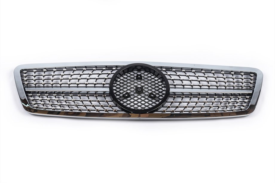 Mercedes C-class W203 2000-2007 Przedni Grill Diamond Silver Zdjęcia 2