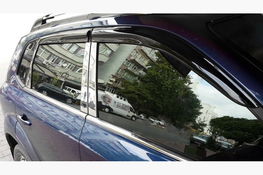 Hyundai Tucson JM 2004- Deflektory Okien (4 szt, Perflex Sport) Image
