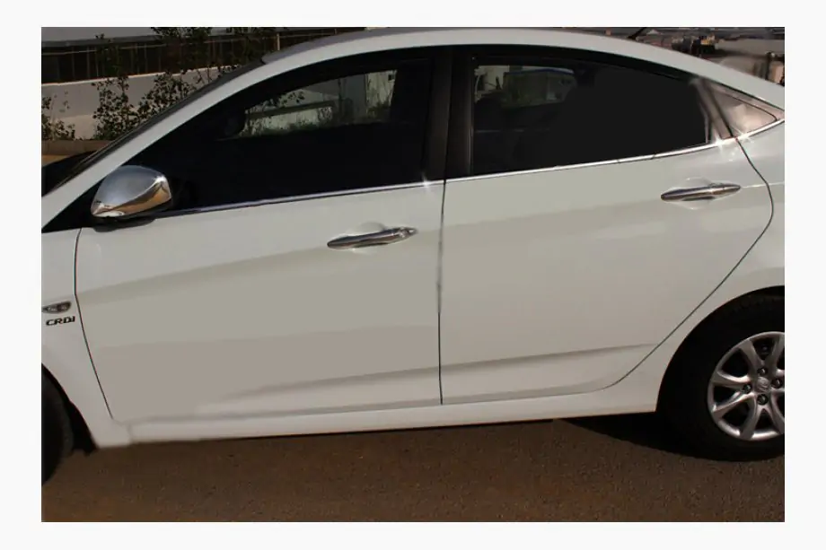 Hyundai Accent 2011-2017 Dolne listwy szyb stal nierdzewna (6 szt.) Image