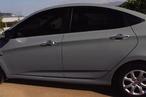 Hyundai Accent 2011-2017 Chromowane Nakładki na Klamek Drzwi (4 szt, Stal Nierdzewna) OmsaLine - Włoska Stal Nierdzewna zdjęcia 1