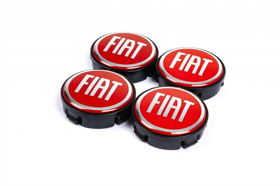 Fiat Dekielki na felgi 57/55.5 mm czerwone (komplet 4 szt.) Image